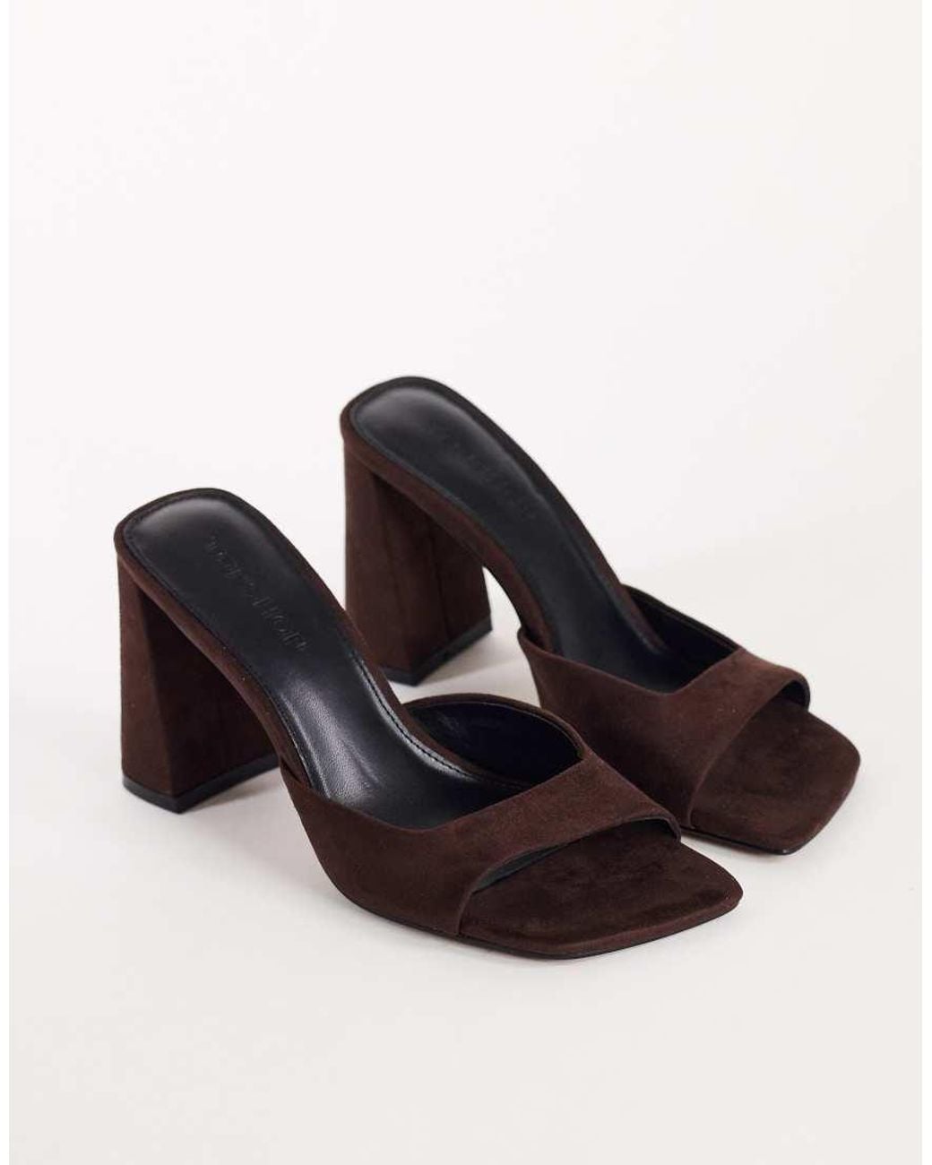 TOPSHOP Brown Walter High Heeled Mule