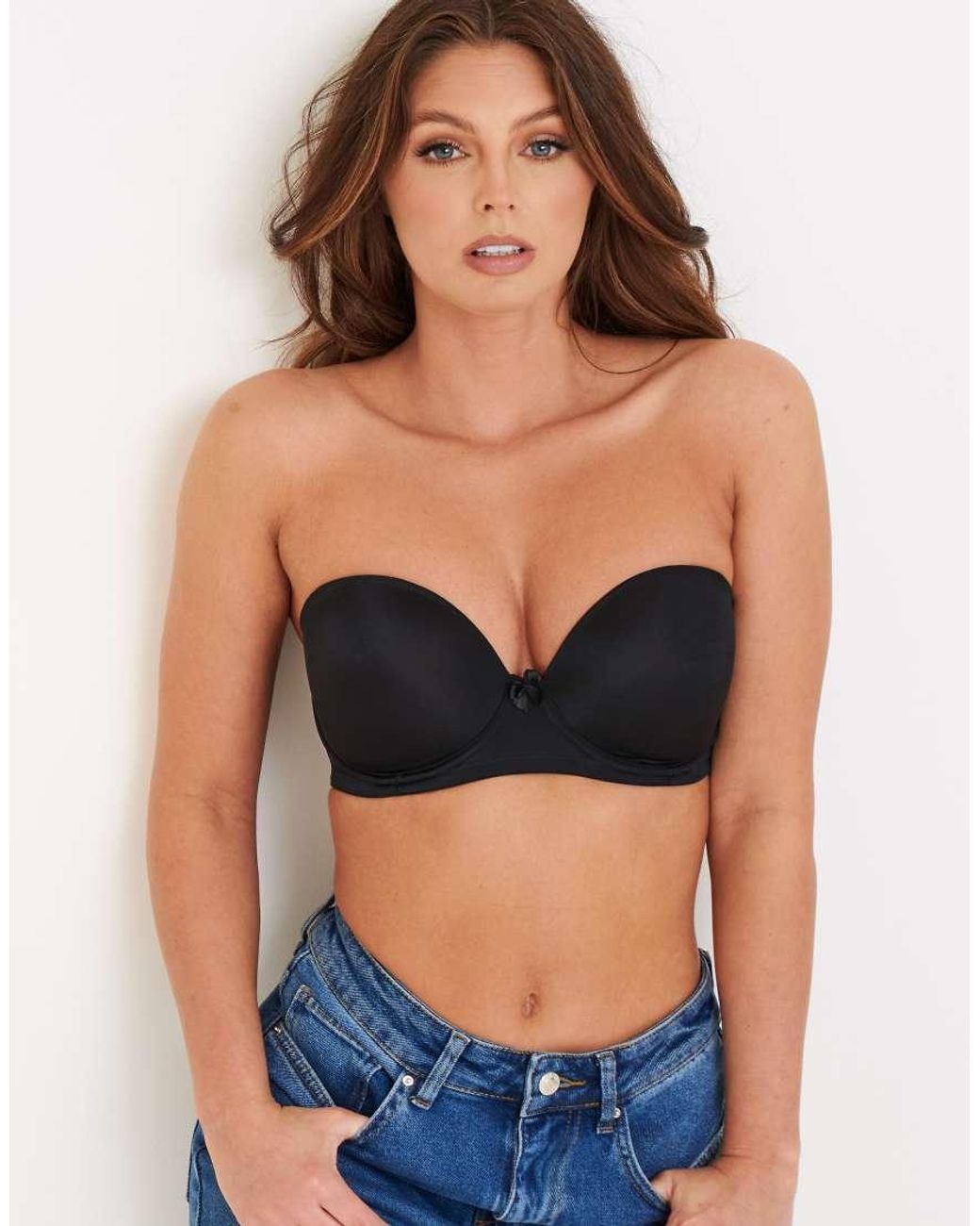 Pour Moi Black Definitions Strapless Bra