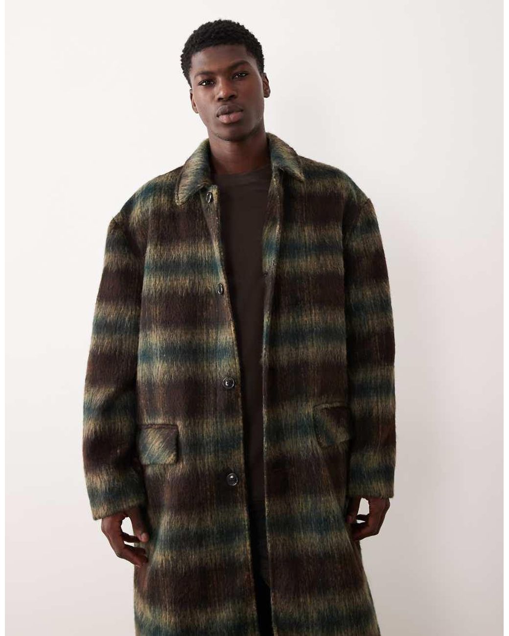 ASOS Black Wool Look Oversized Coat for men