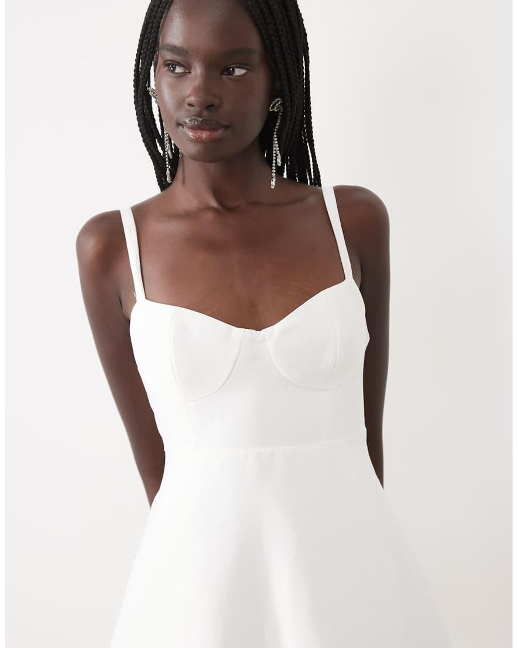 True Decadence Natural Frill Bottom Maxi Dress