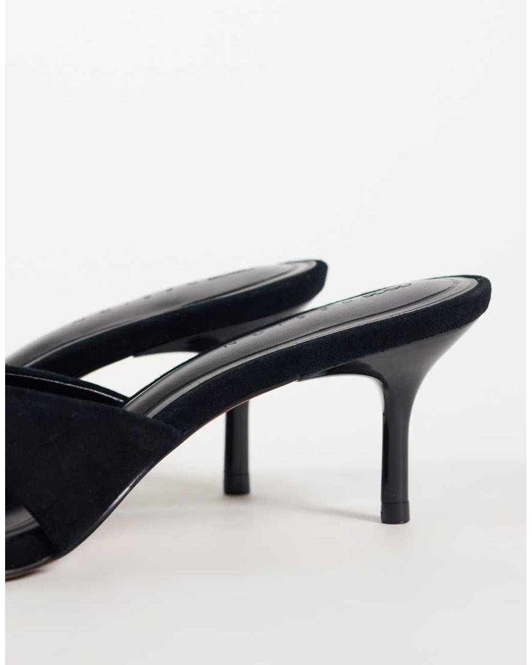 ASOS Multicolor Hum Premium Cross Strap Mid Heeled Mules