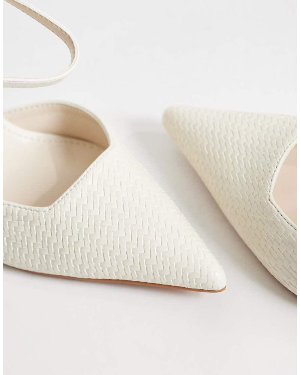 SIMMI White Simmi London Nella Woven Heeled Shoes