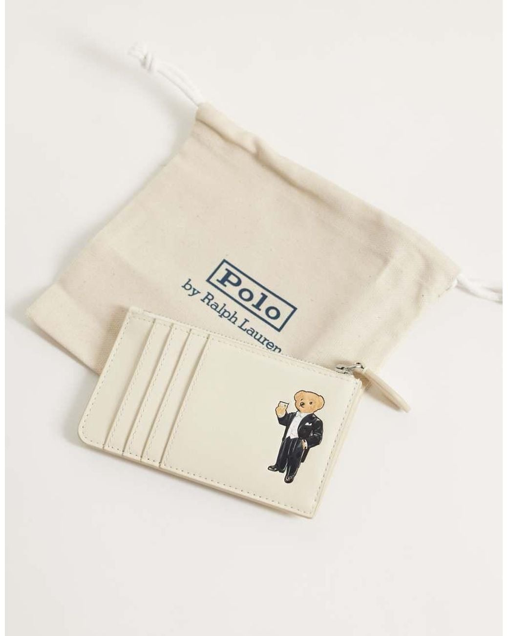 Polo Ralph Lauren Natural Bear Print Card Case