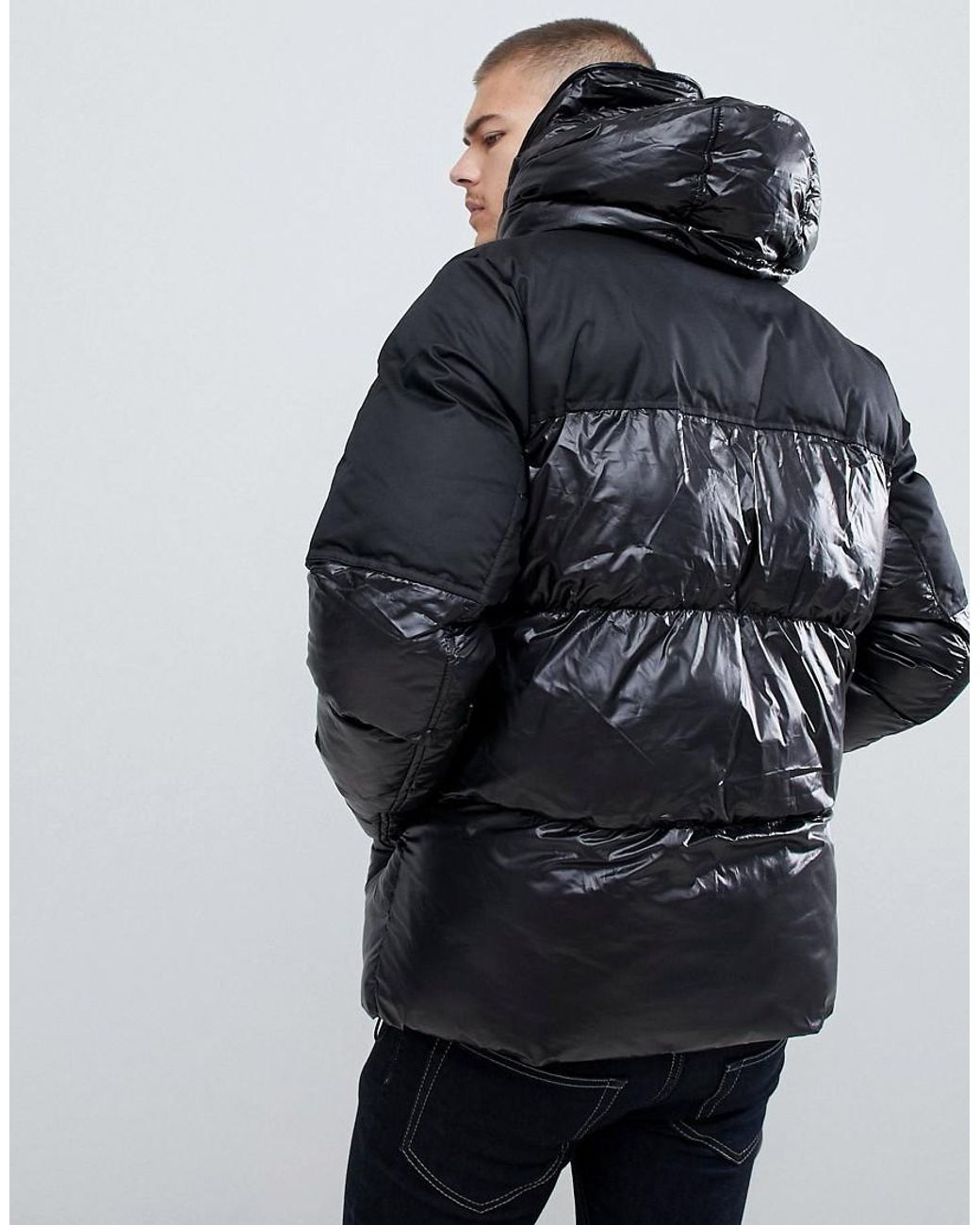 G-Star RAW Denim Whistler Hooded Quilted Jacket in Black for Men | Lyst