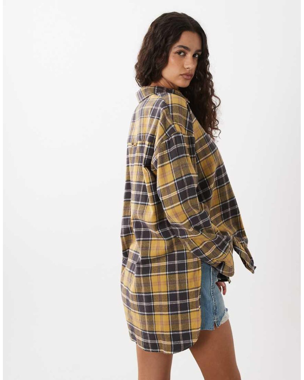 ASOS Natural Washed Check Shirt