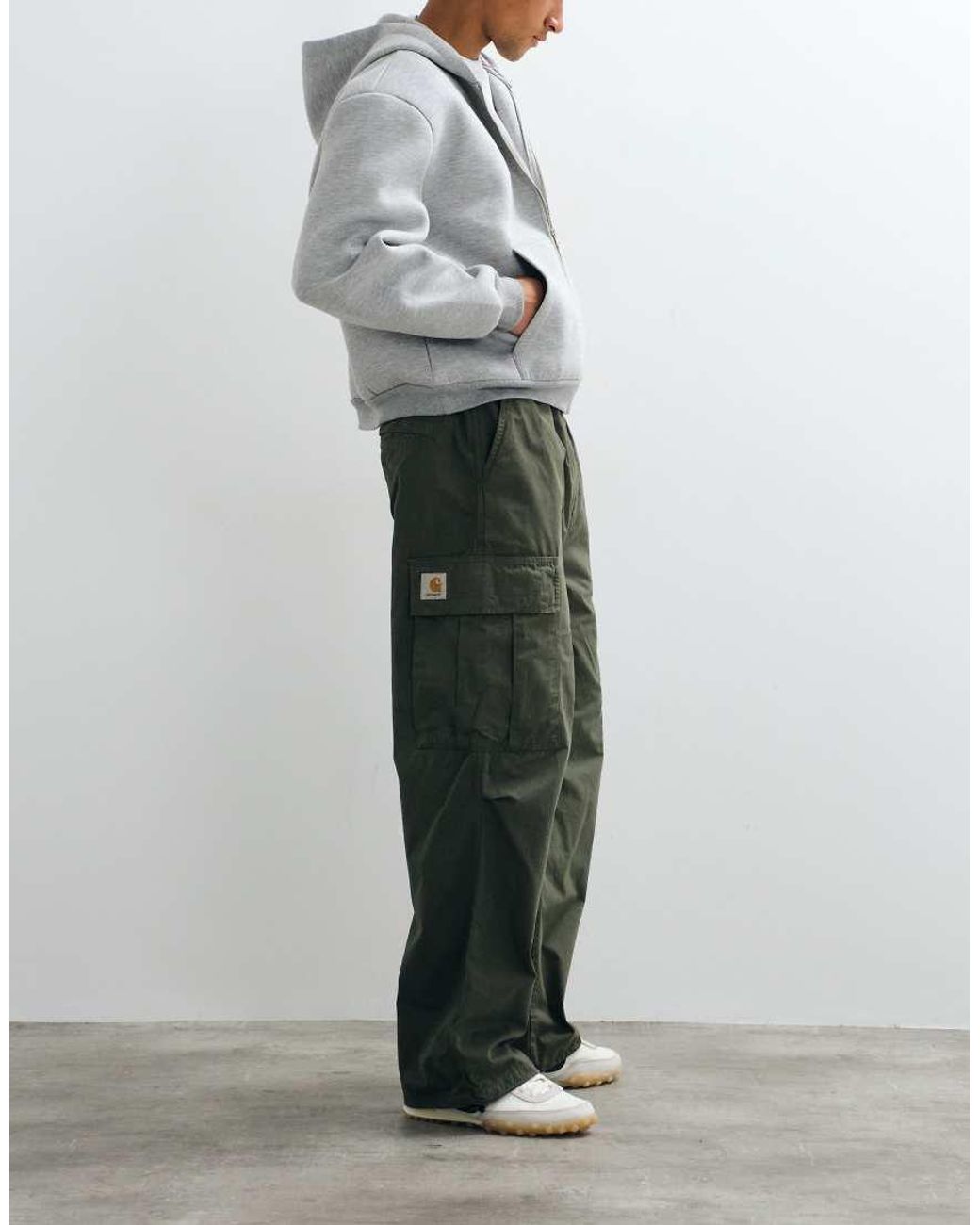 Carhartt Gray Mandler Extra-loose baggy Cargo Pant for men