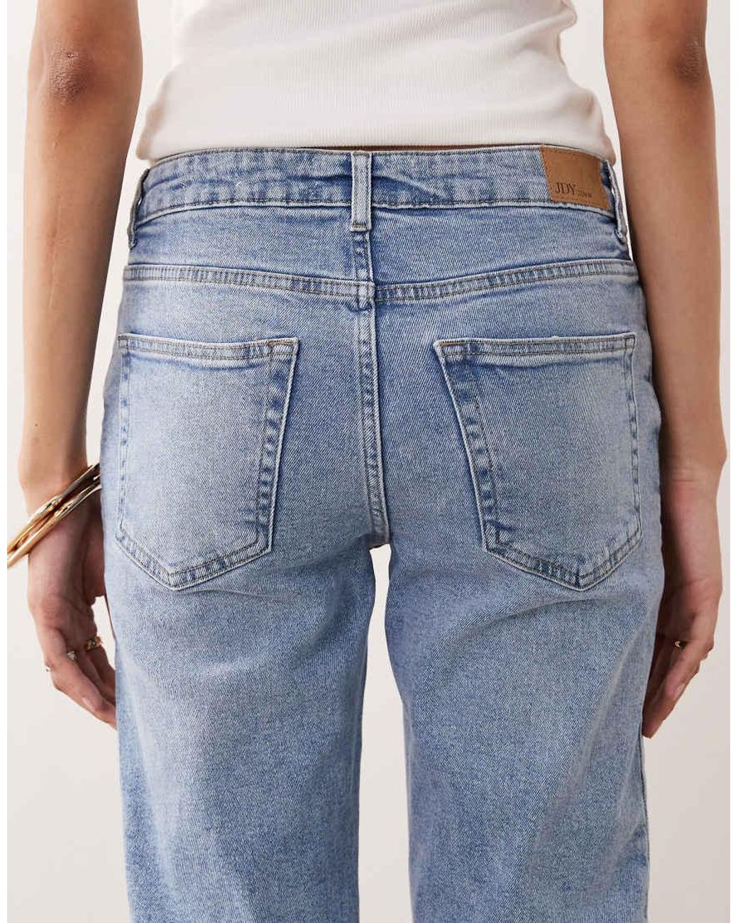 JDY Tall Blue Lullu High Waist Straight Leg Jeans
