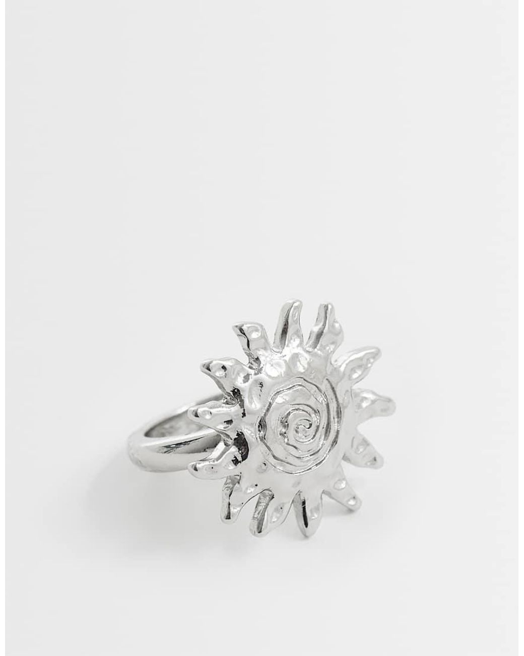ASOS White Ring With Sun Design
