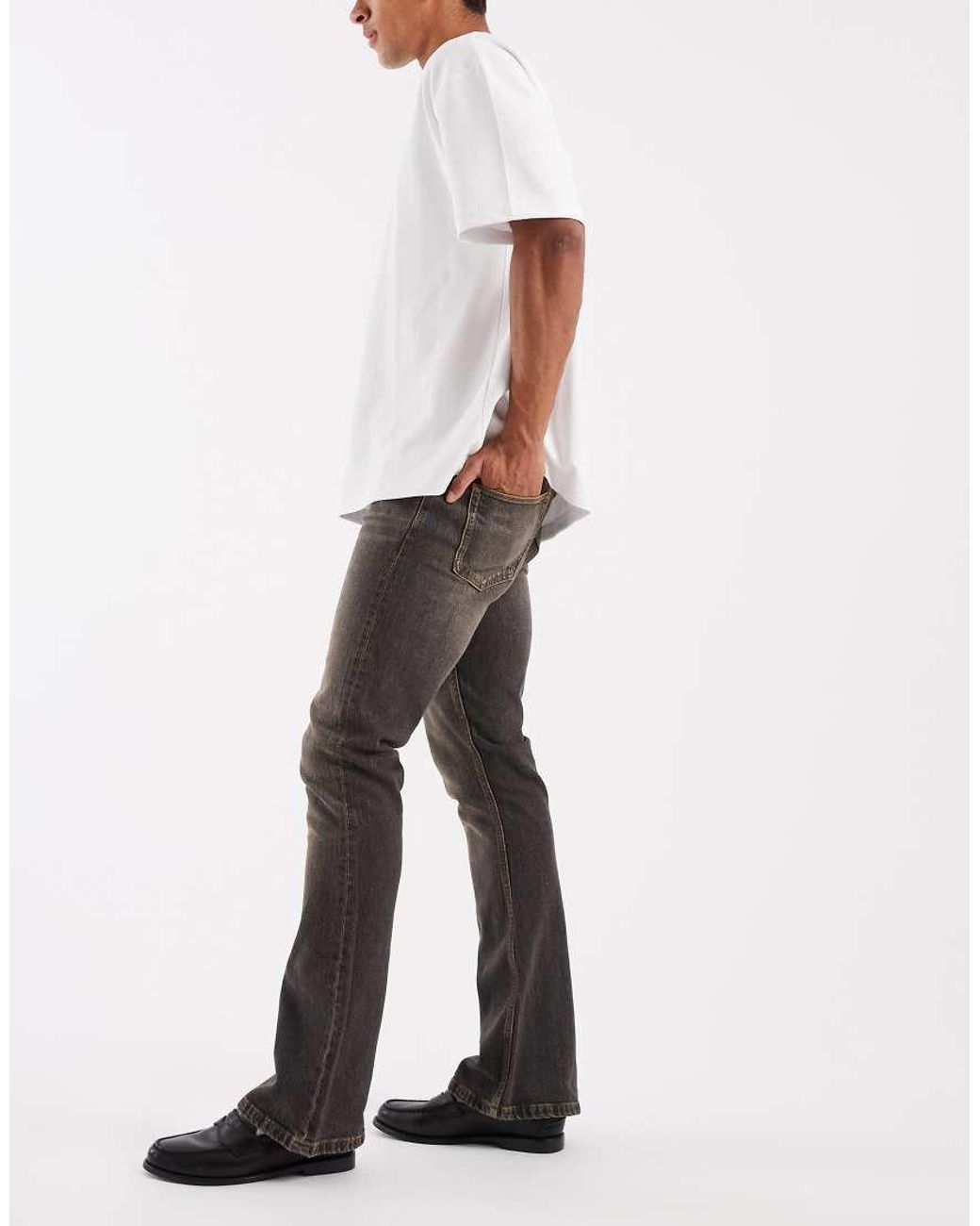 ASOS Flared Jeans in het White voor heren
