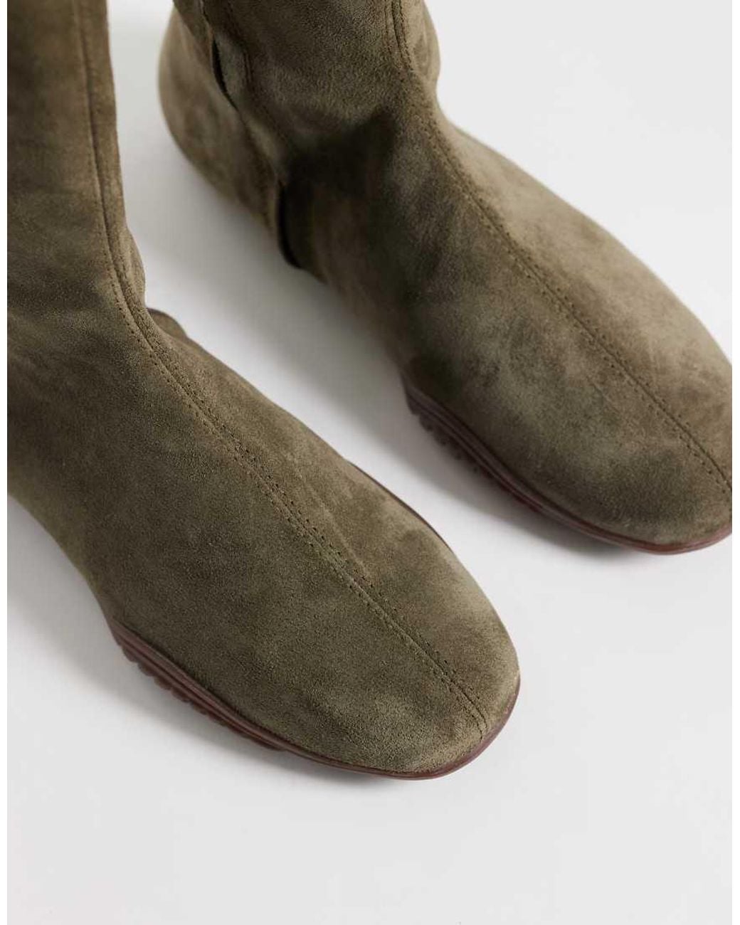 Bronx Green Tyl-Aa Round Toe Knee Boots