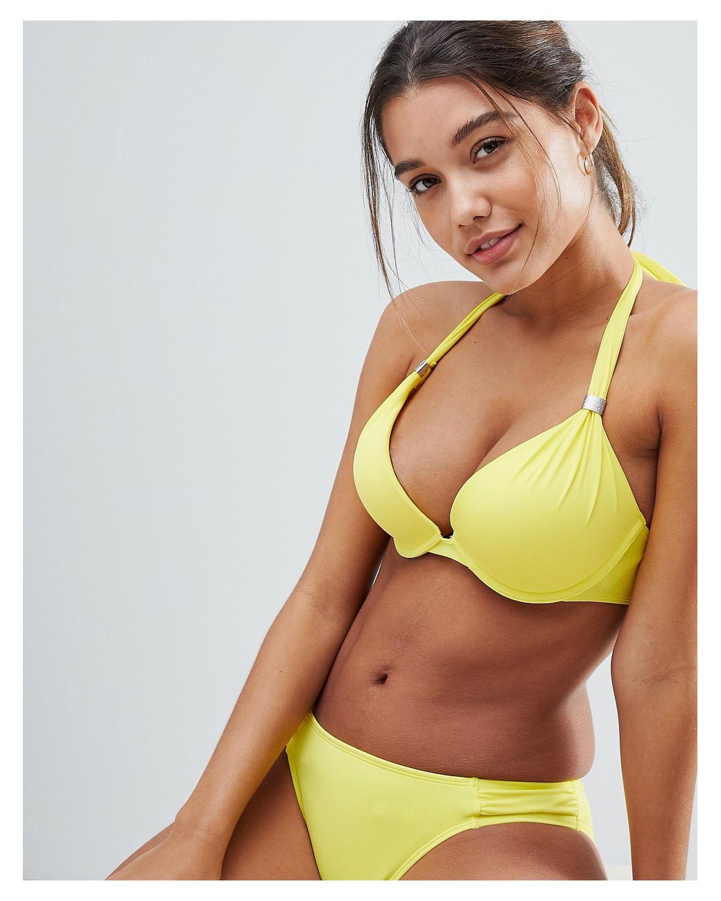 DORINA Super Push Up Bikini Top in Yellow | Lyst