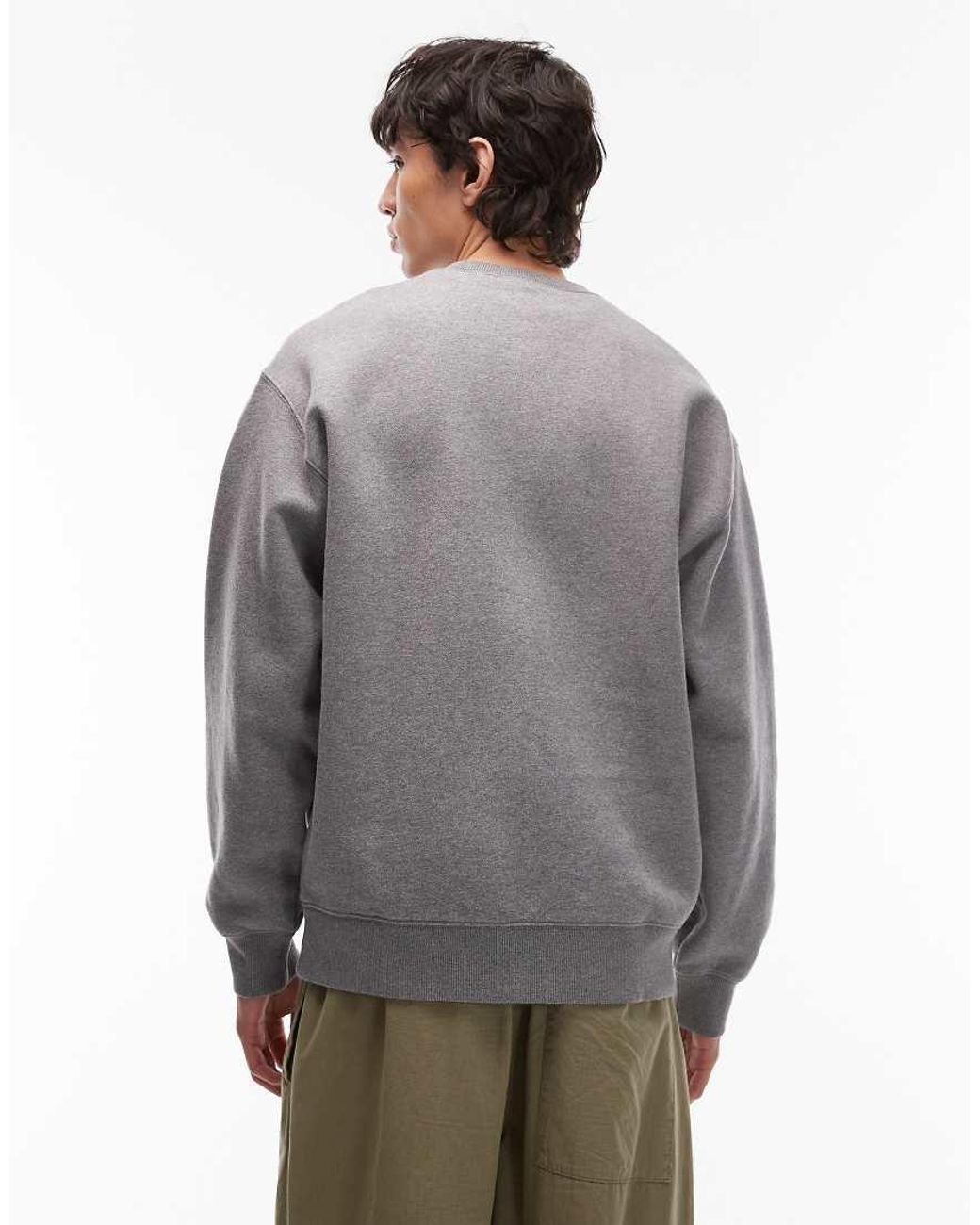 Carhartt Gray Big School Oversized Sweatshirt for men