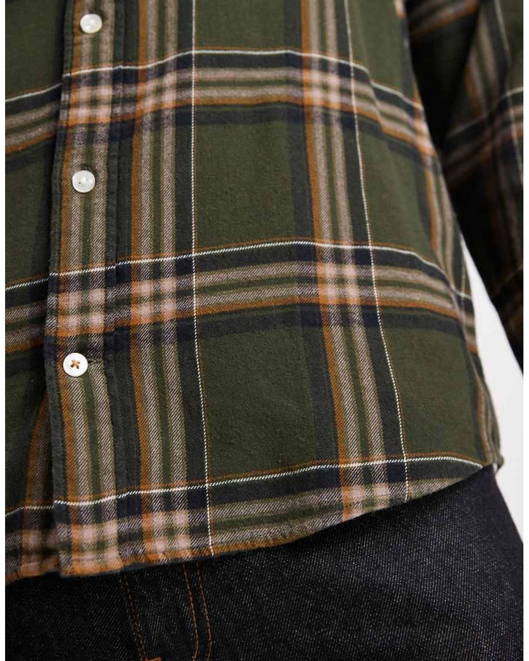 Jack & Jones Green Check Shirt for men