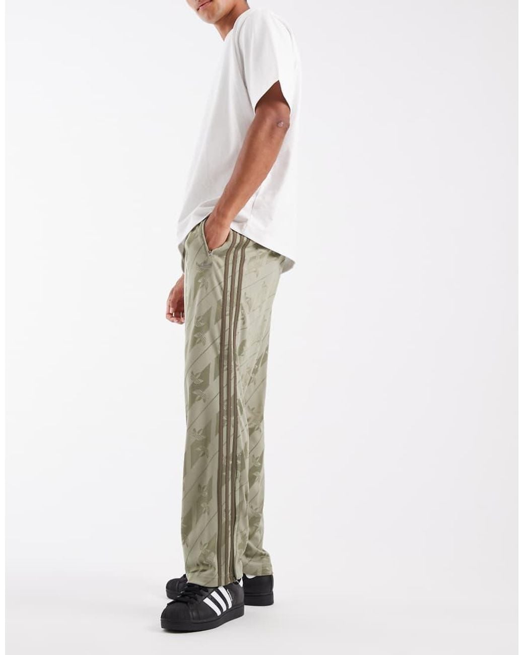 Adidas Originals Green Firebird Track Pants for men