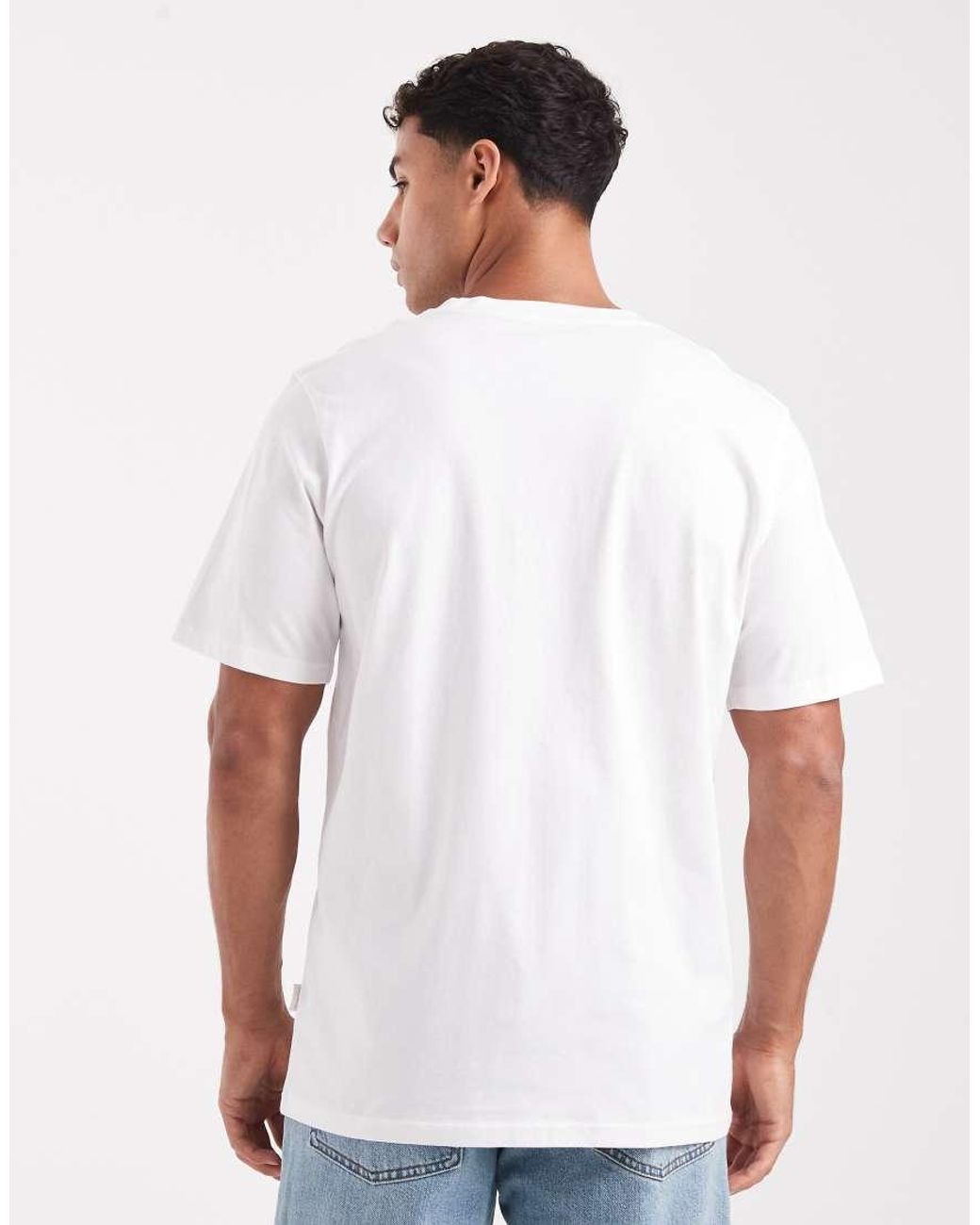 Jack & Jones White Relaxed T-shirt With Originals Print for men