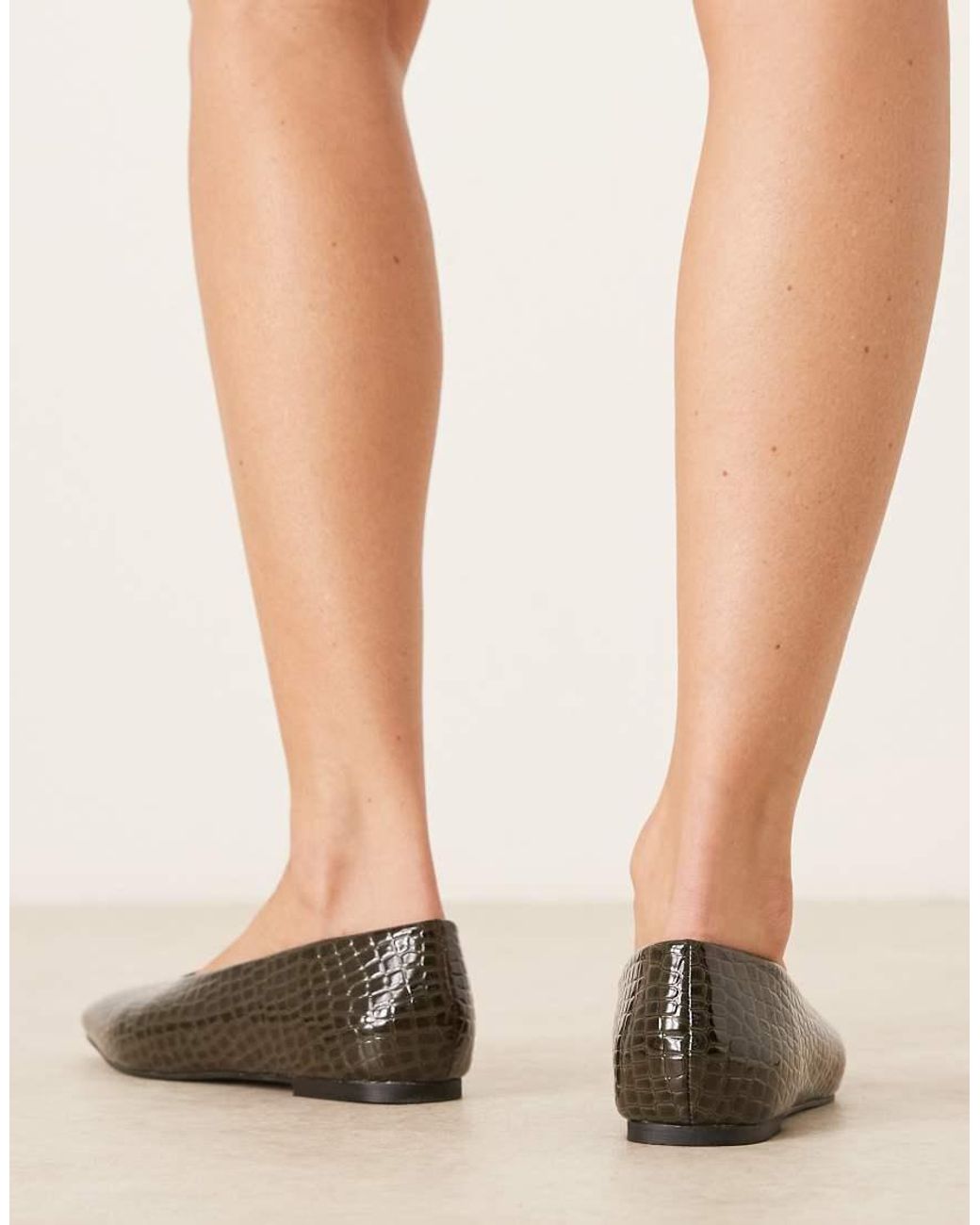 ASOS Brown Lambert Chisel Toe Ballets