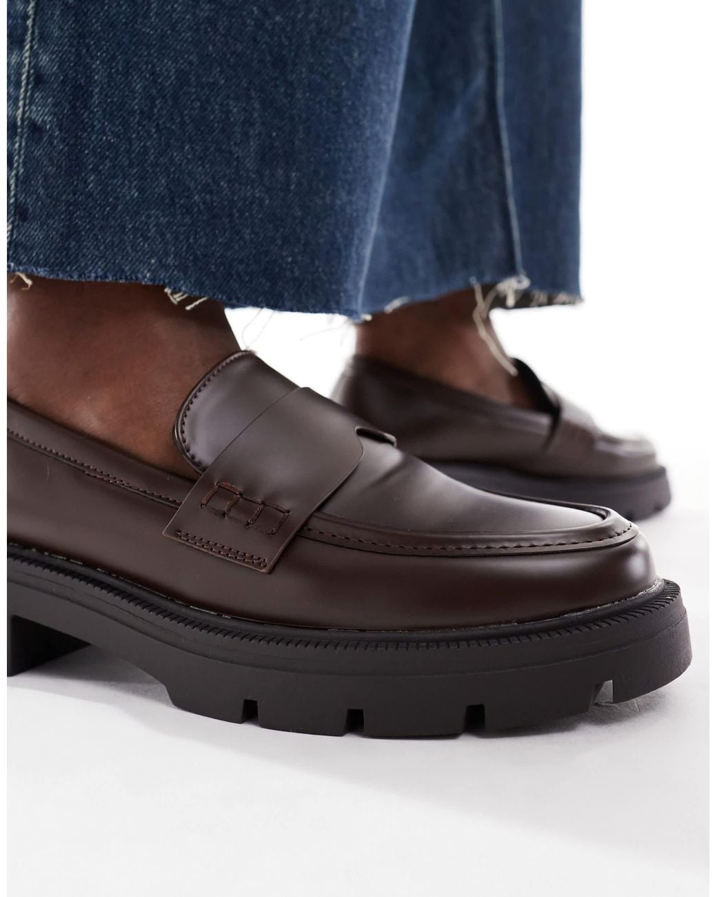 SEQWL Wide Fit Blue Seqwl Alfa Wide Fit Chunky Loafers