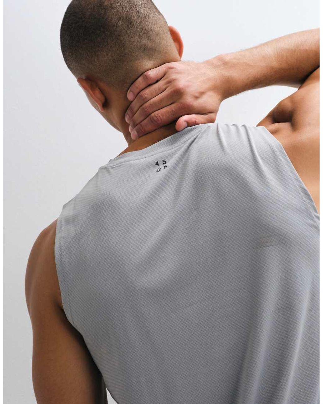4505 White Icon Quick Dry Mesh Training Tank for men