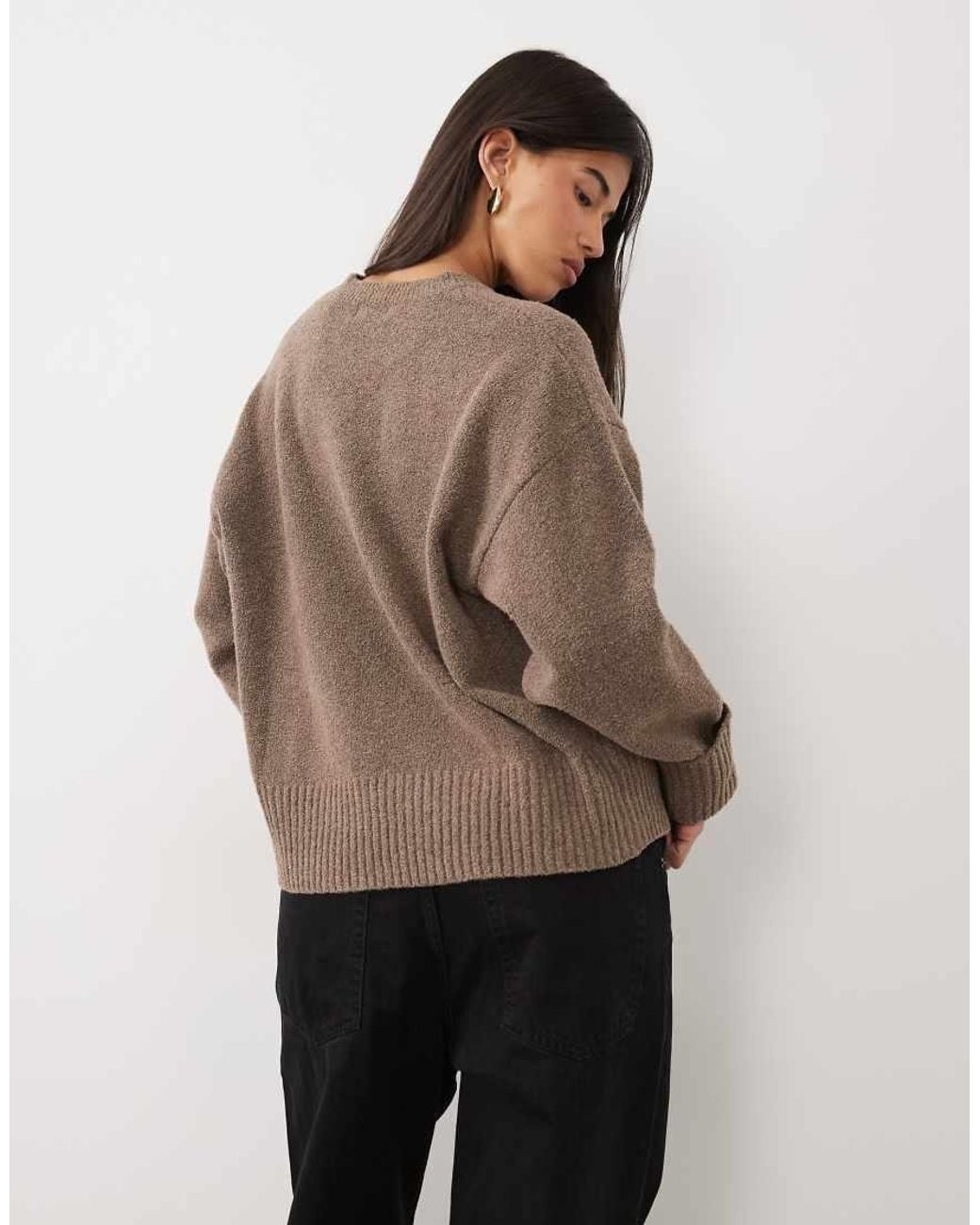 Pretty Lavish Brown Camille Knit Long Sleeve Jumper