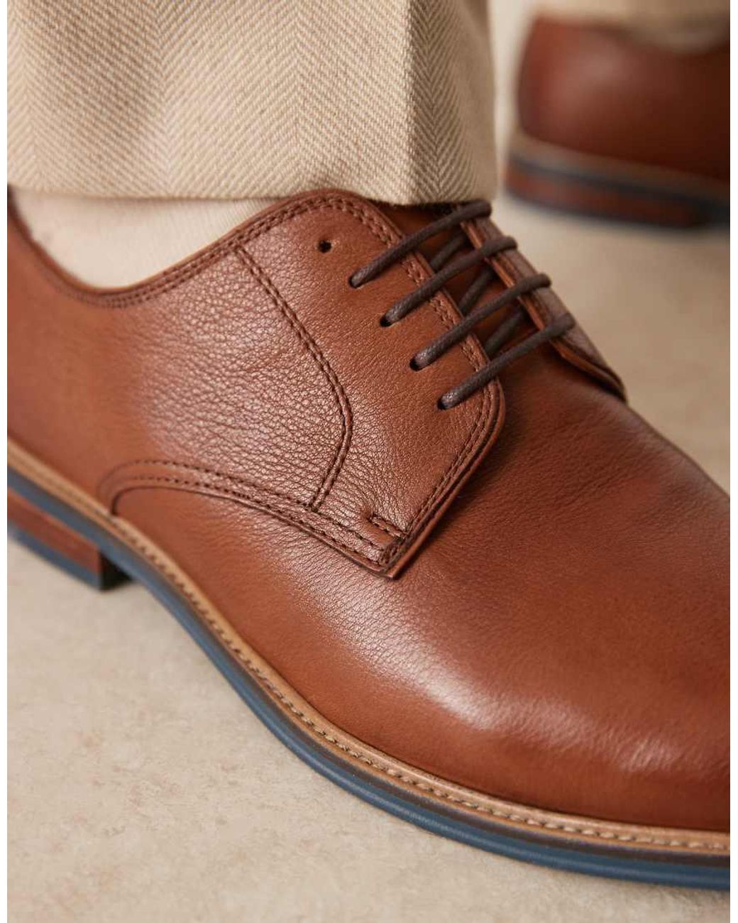 Dune Brown Stanley Brogues for men