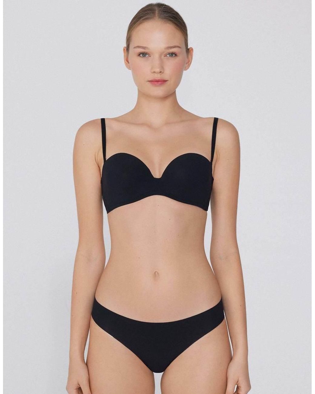 Tezenis Blue New York Padded Microfibre Bandeau Bra