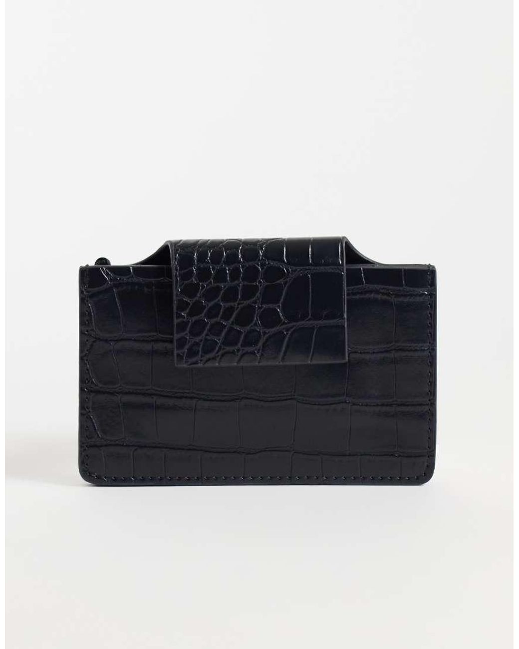 ASOS Blue Textured Croc Card Holder