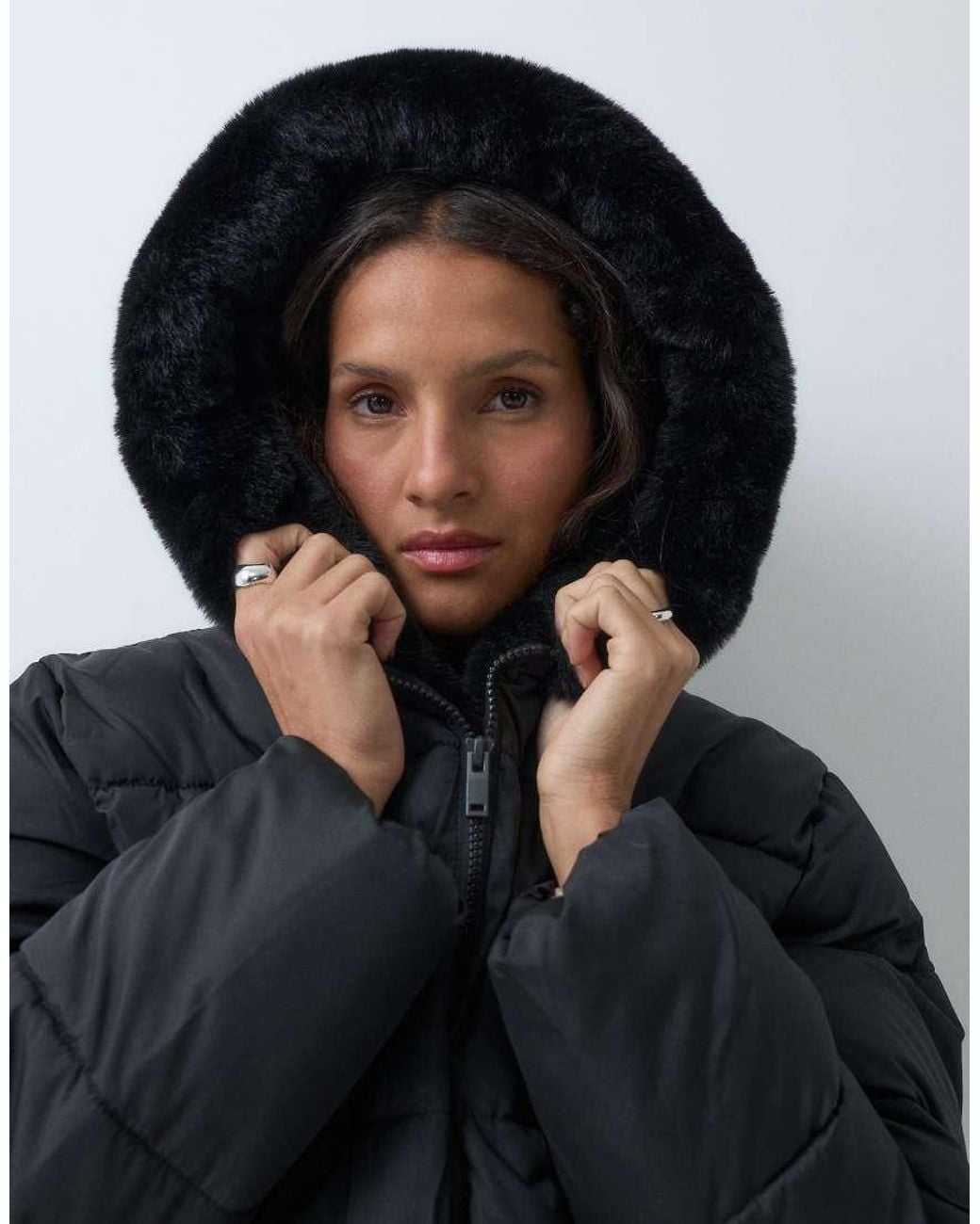Gap Blue Faux Fur Lined Padded Jacket