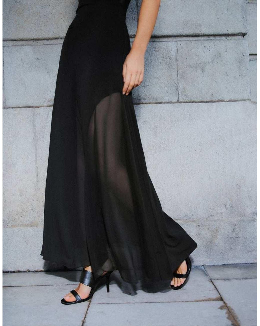 Bershka Blue Long Combined Strap Dress
