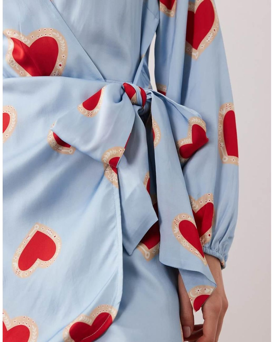 Never Fully Dressed White Wrap Tie Side Balloon Sleeve Mini Dress