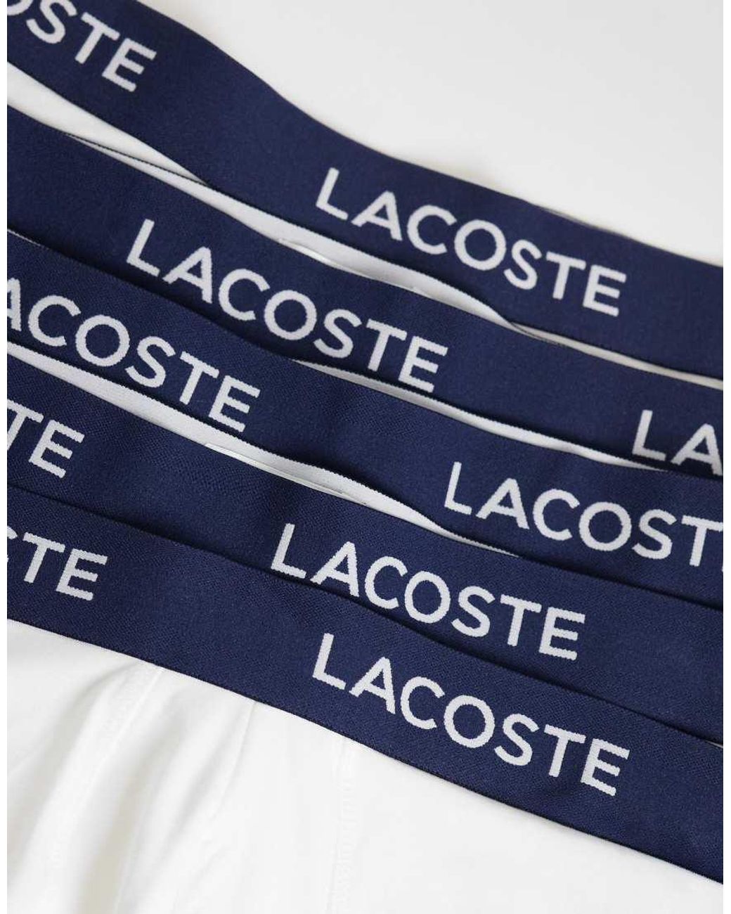 Lacoste Blue 5 Pack Stretch Cotton Trunks for men