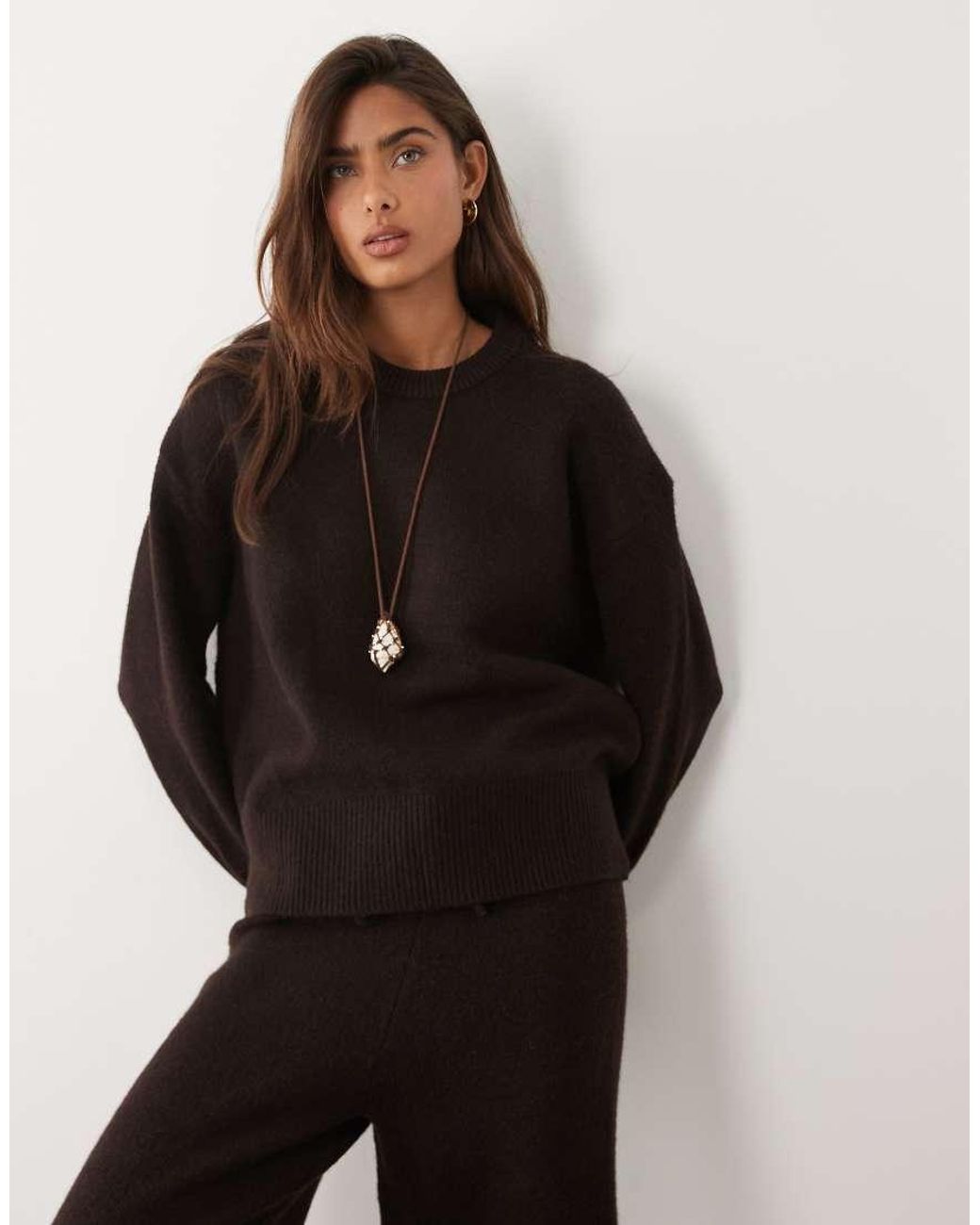 ASOS Black Relaxed Jumper With Side Split Detail