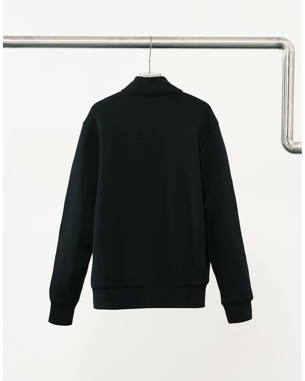 Mango Blue Cotton Mix Quarter Zip Sweatshirt for men