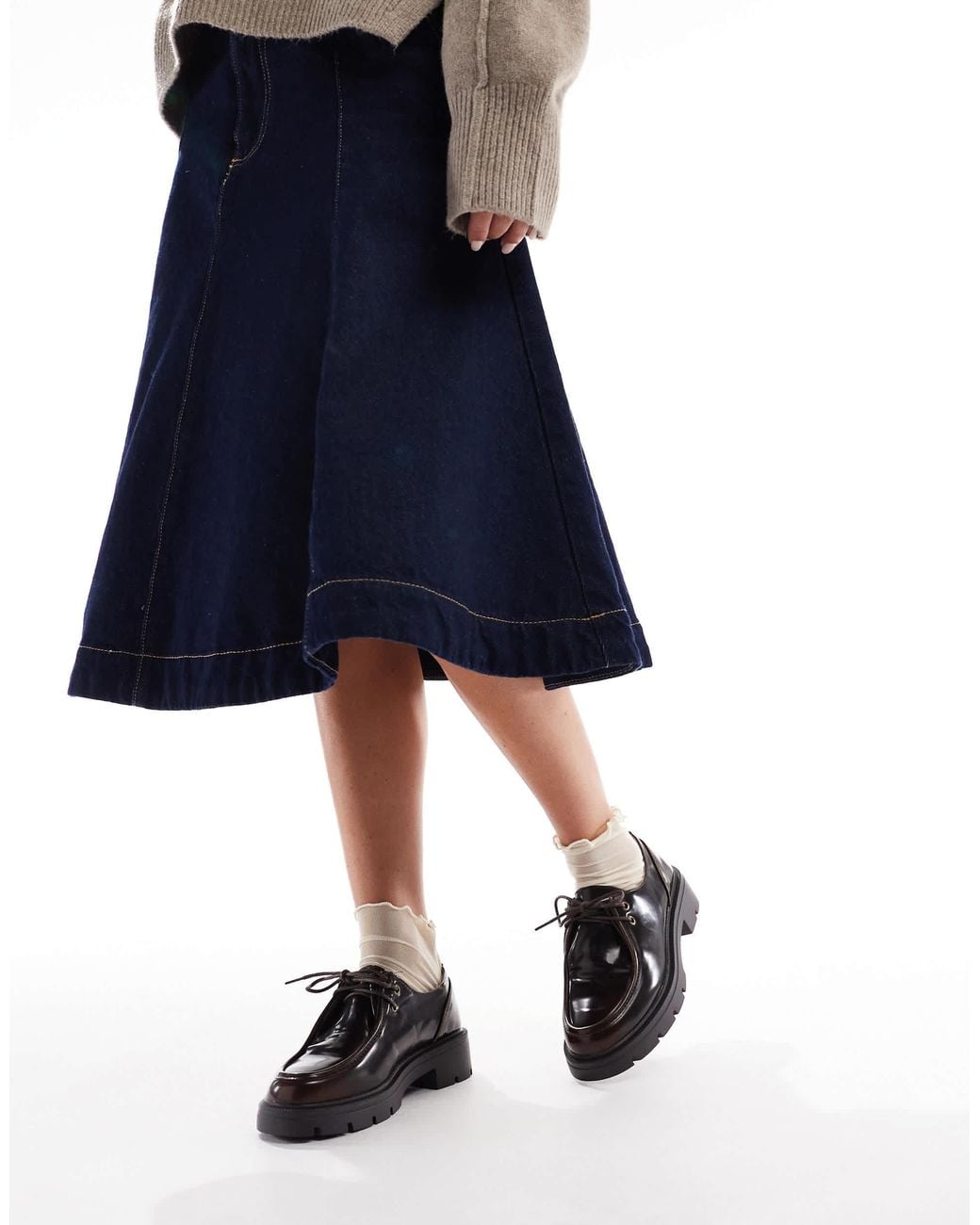 SEQWL Wide Fit Black Alfa Chunky Lace Ups