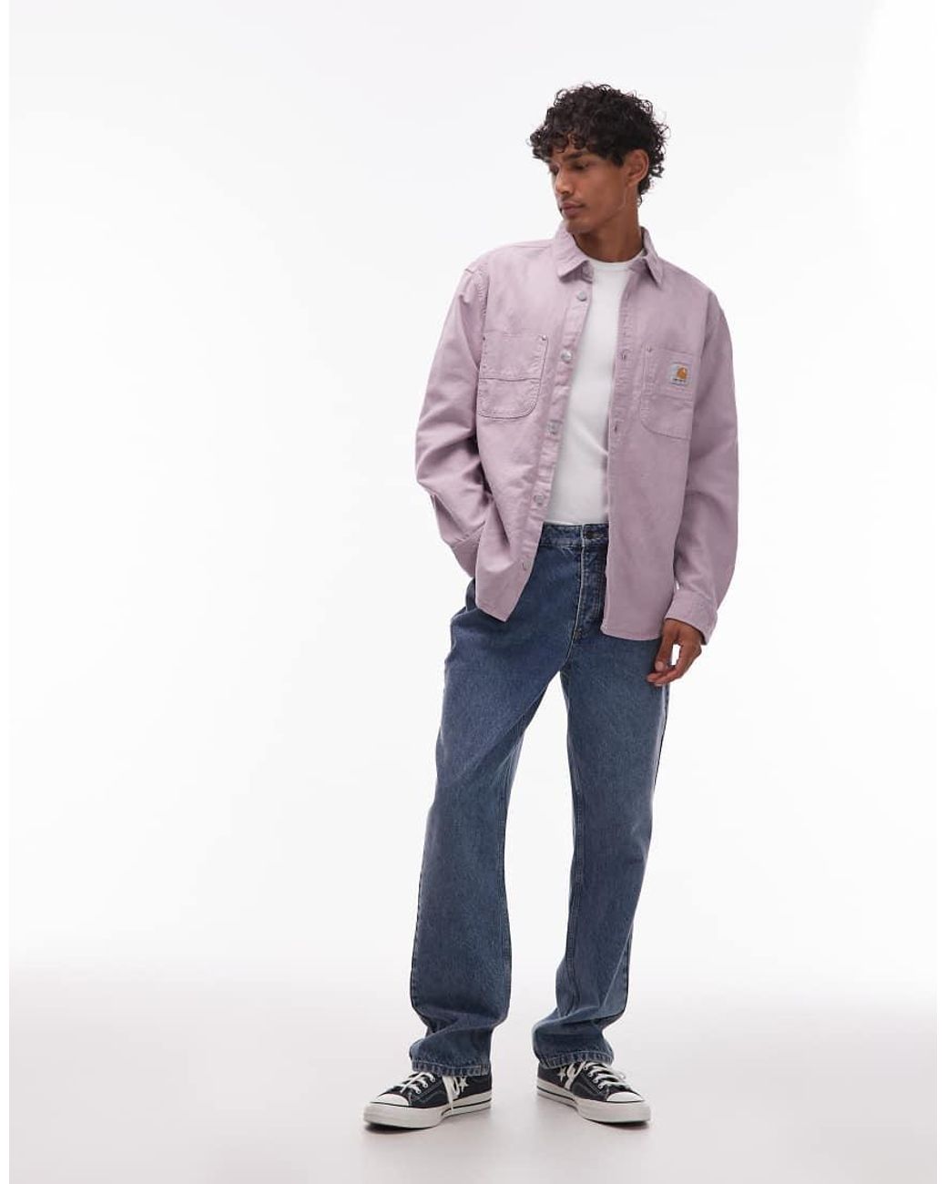 Carhartt Purple Walter Shirt Jacket With Pocket Detail for men