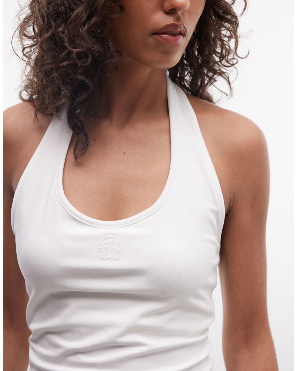 Top dos nu Nike en coloris White
