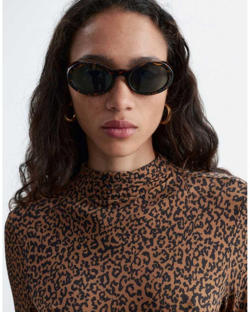 & Other Stories Brown Long Sleeved Jersey Top