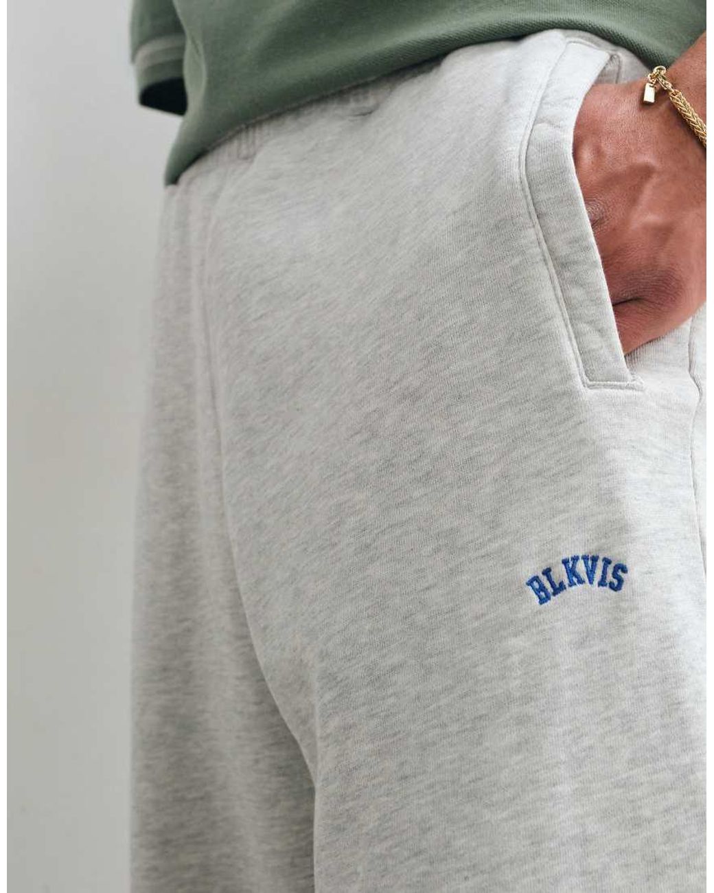 BLKVIS White Logo Regular Fit joggers for men