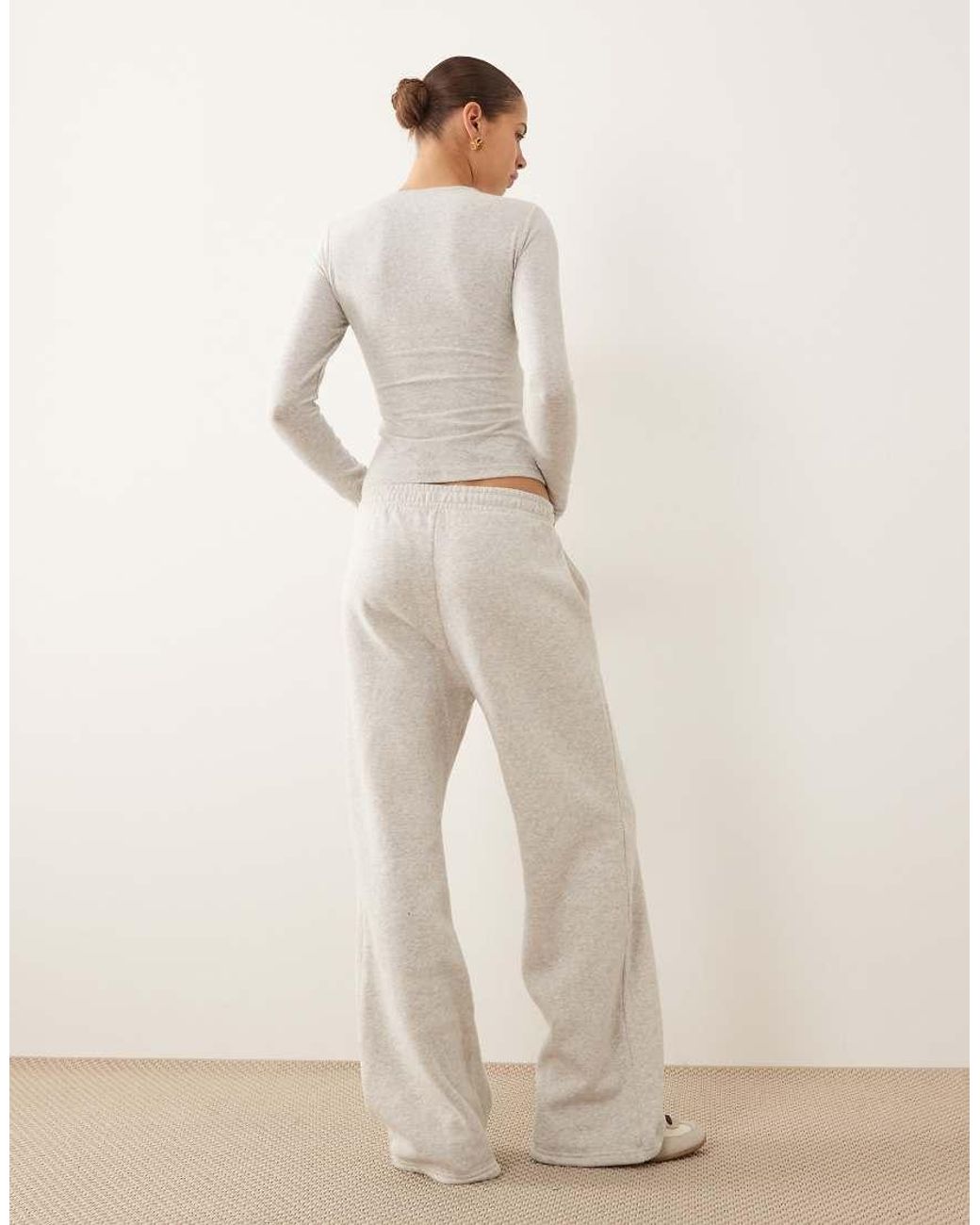 Abercrombie & Fitch Natural High Rise Essential Wide Leg Joggers