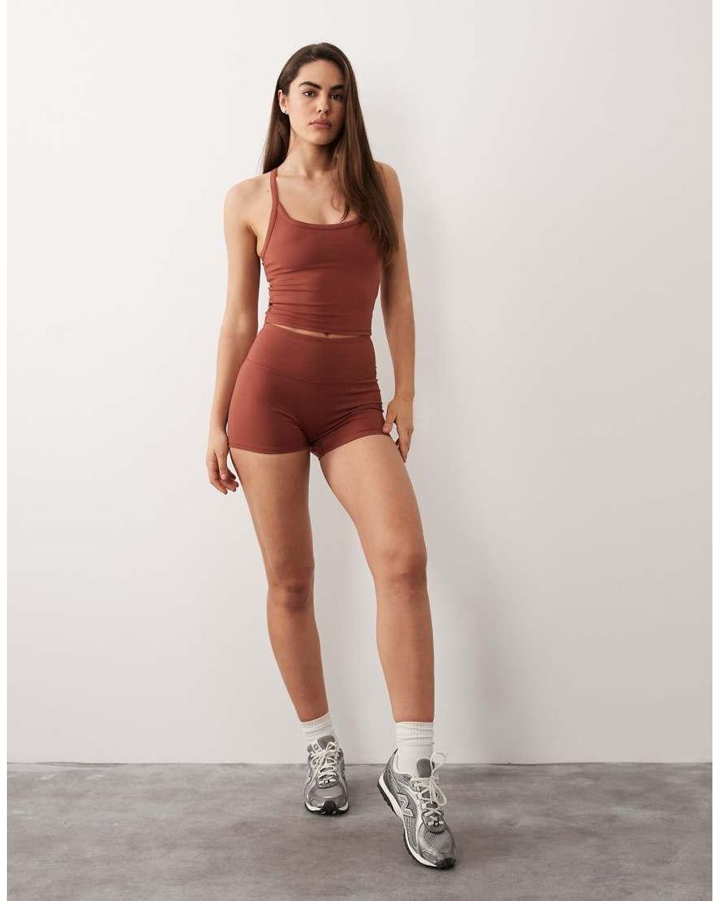 4505 Red Icon High Waist 3 Inch Booty Short