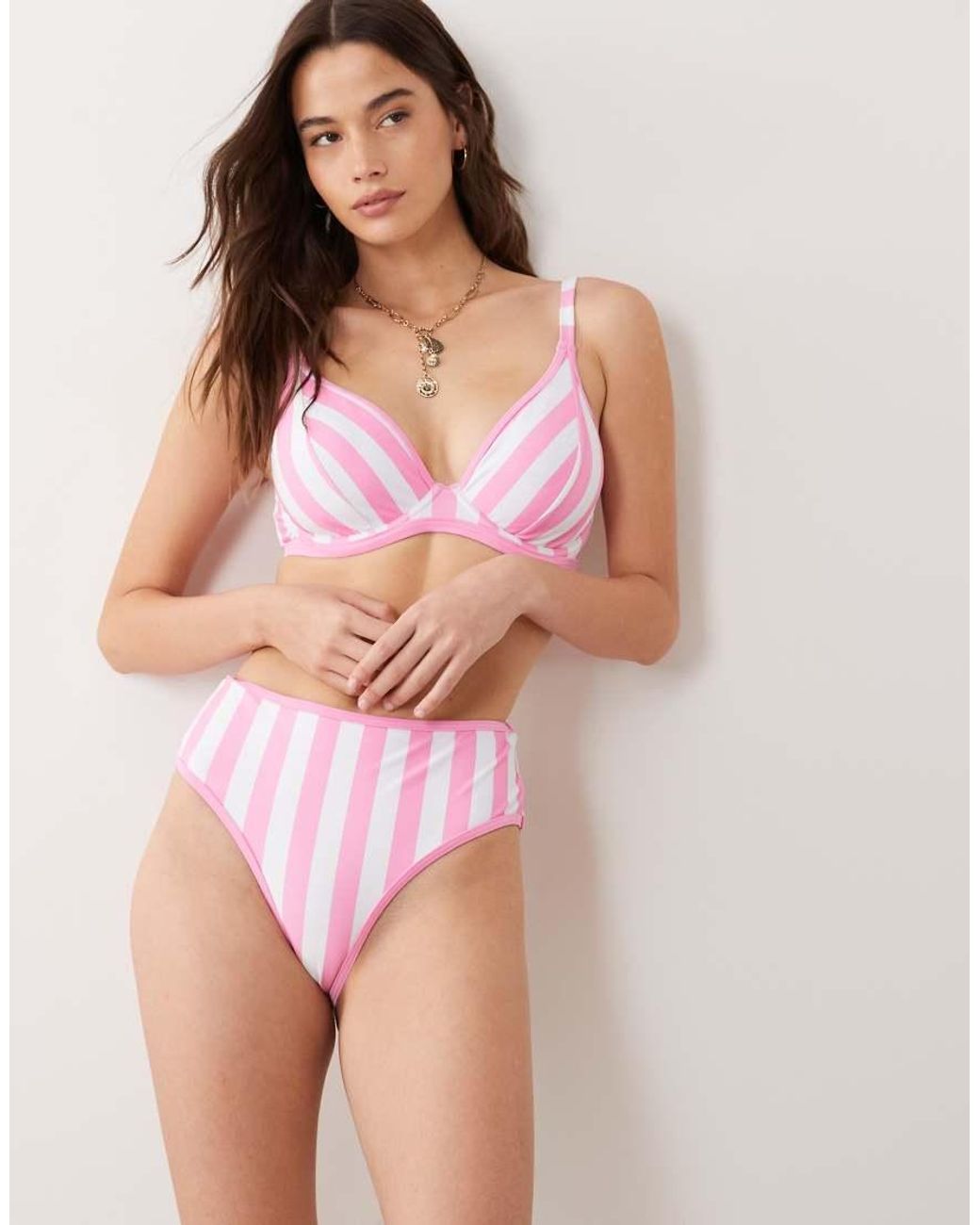 Peek & Beau Pink High Waist Bikini Bottom