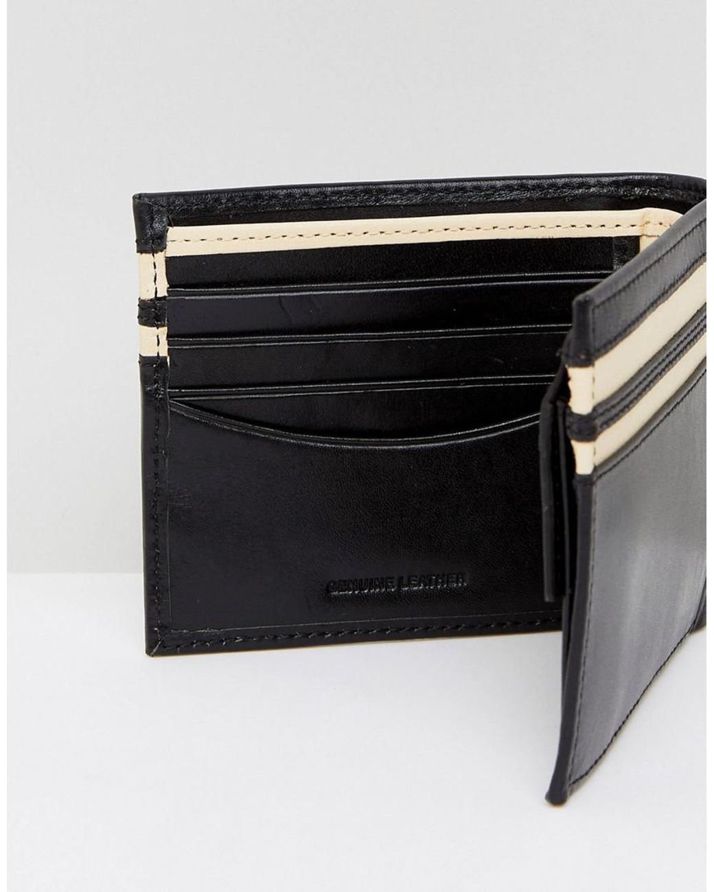 Fred Perry Leather Twin Tip Billfold Wallet With Coin Pocket in Black for  Men | Lyst UK