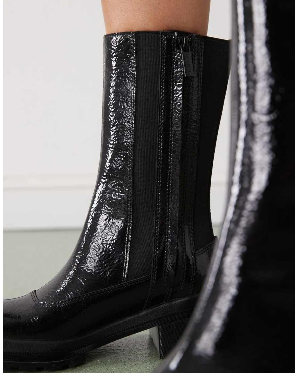 Dr. Martens Black Maybole Hi Patent Boot