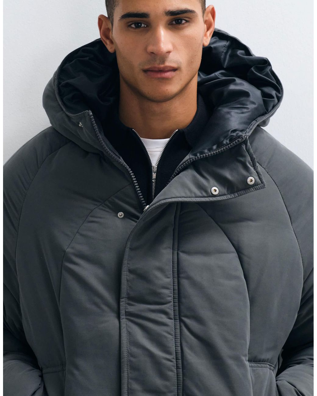 Doudoune oversize anthracite ASOS pour homme en coloris White
