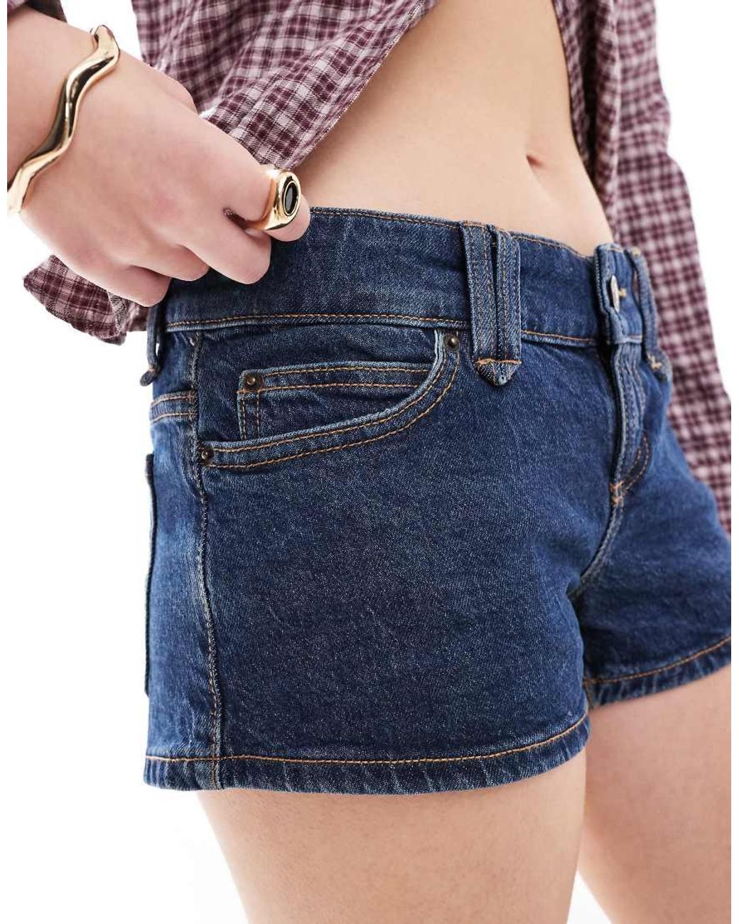 Cotton On Blue Micro Low Denim Short