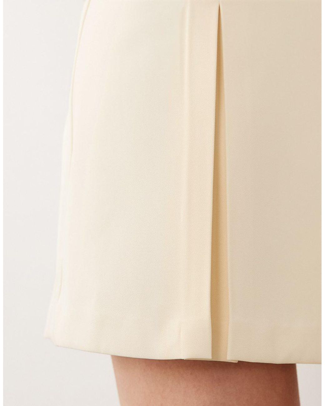 Miss Selfridge Natural Tailored Pleated Skort