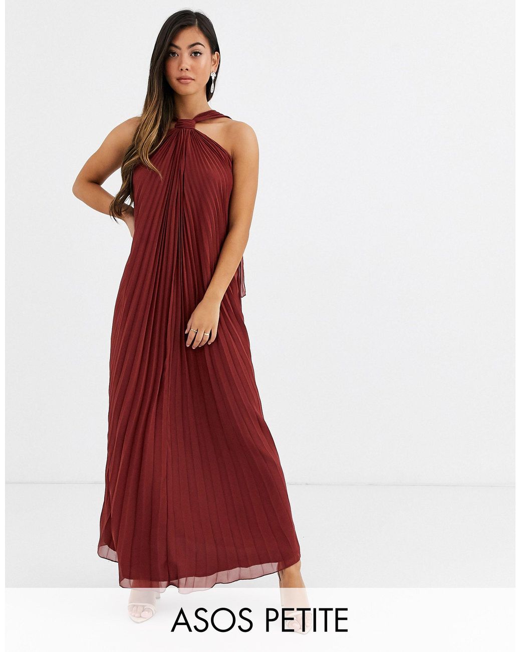 petite halter maxi dress