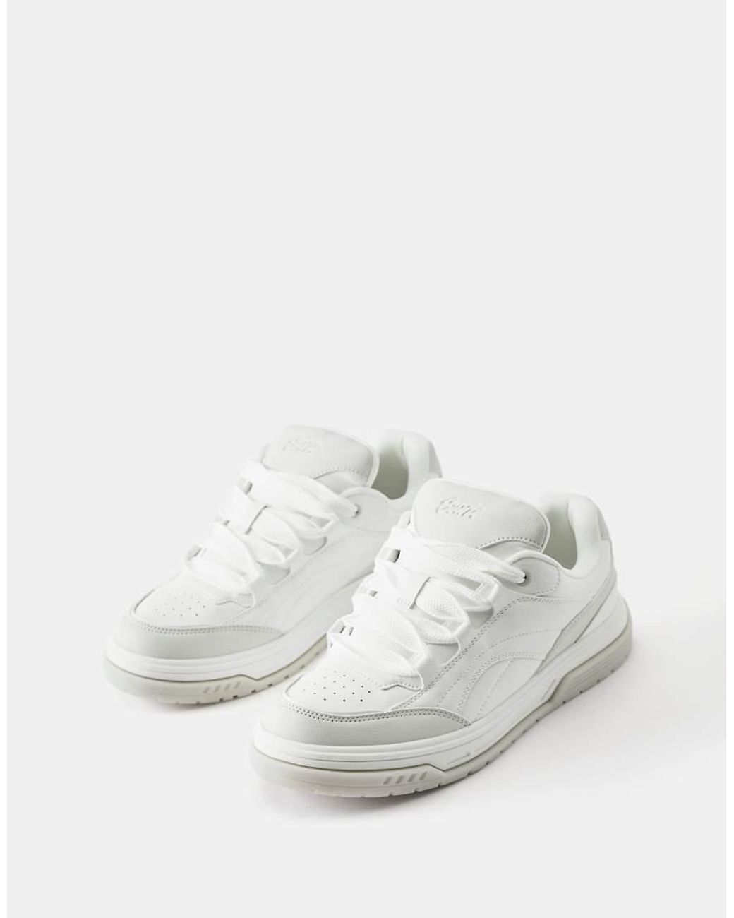 Pull&Bear White Stwd Trainers for men