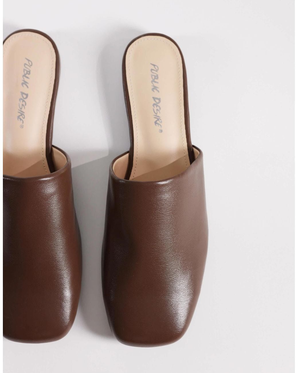 Public Desire Brown Emmi Flat Mules