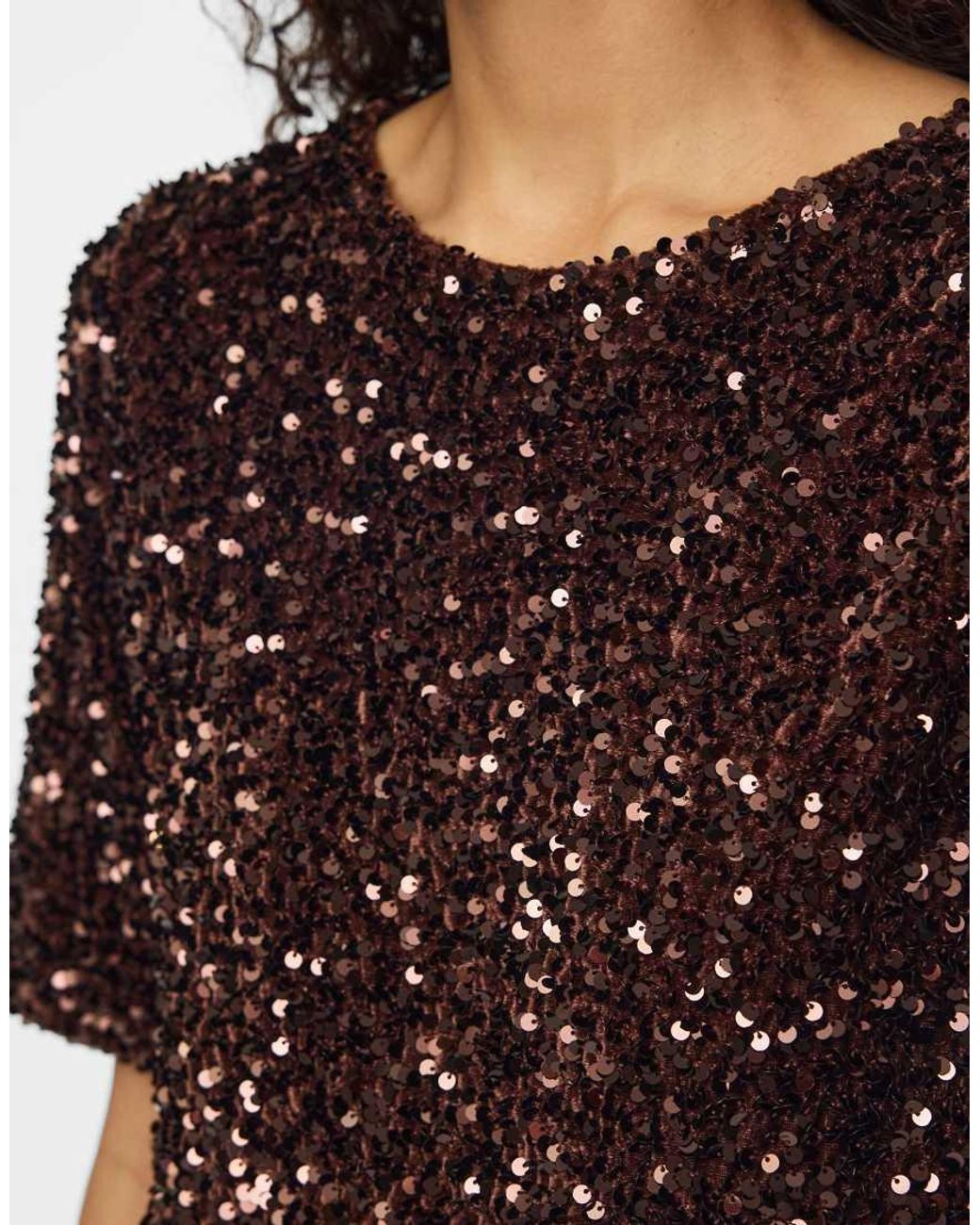 Pieces Black Short Sleeved Top