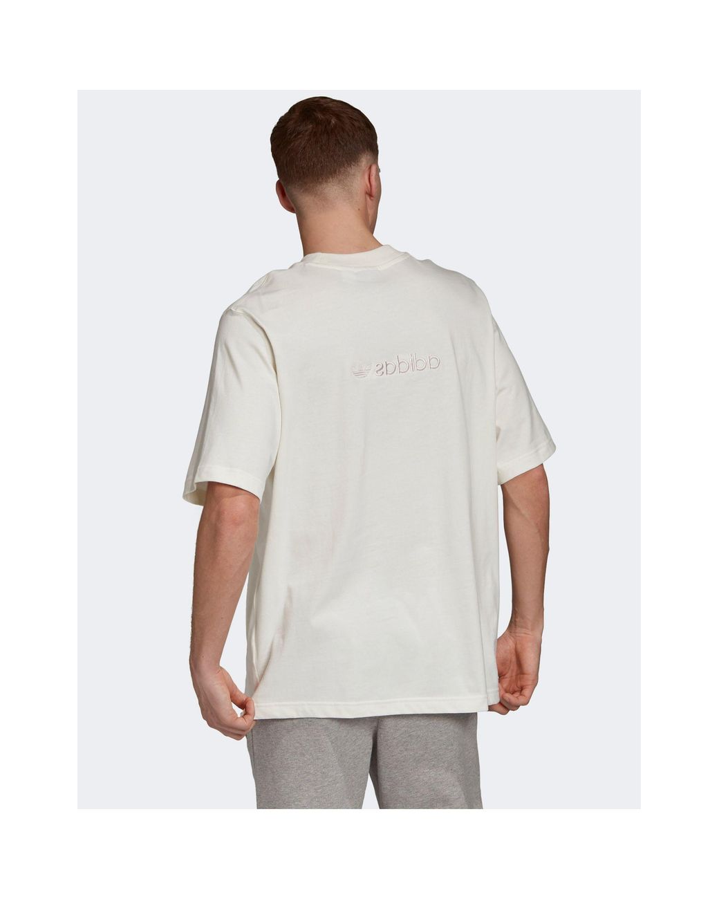 adidas Originals Cotton Overdyed Premium T-shirt With Central Logo And  Embroidered Back in White for Men | Lyst
